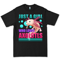 Black just a girl who loves axolotls Premium Tee - Jasminsmagicworld