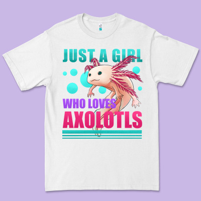 Just A Girl Who Loves Axolotls Premium Tee Designed By Jasminsmagicworld