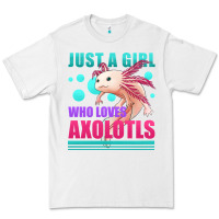 White just a girl who loves axolotls Premium Tee - Jasminsmagicworld