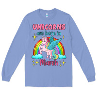 Colony Blue unicorns are born in march Long Sleeve Tee - Jasminsmagicworld