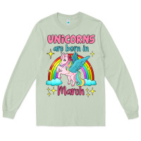 Matcha unicorns are born in march Long Sleeve Tee - Jasminsmagicworld