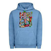 Pigment Pebble Blue Mini Elf Urban Hoodie - CowhideDigitalArt