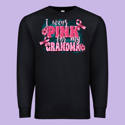 I Wear Pink For My Grandma Premium Sweatshirt Designed By Fadigitalartstudio