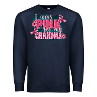 Navy i wear pink for my grandma Premium Sweatshirt - FaDigitalArtStudio