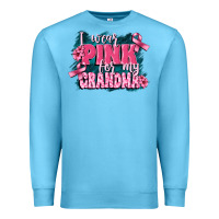 Ocean Blue i wear pink for my grandma Premium Sweatshirt - FaDigitalArtStudio
