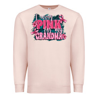 Pale Pink i wear pink for my grandma Premium Sweatshirt - FaDigitalArtStudio