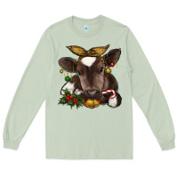 Matcha christmas baby cow Long Sleeve Tee - RanaPortraitStore