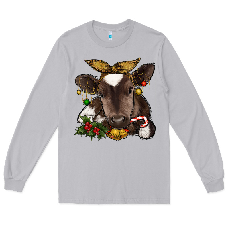 Christmas Baby Cow Long Sleeve Tee by RanaPortraitStore | Teevron