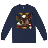 Navy christmas baby cow Long Sleeve Tee - RanaPortraitStore