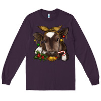 Plum christmas baby cow Long Sleeve Tee - RanaPortraitStore