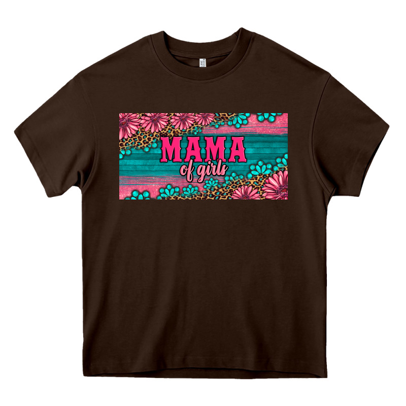 Pink Roses Mama Of Girls License Plate Heavy Core Tee by Artiststas | Teevron