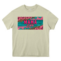 Mossy pink roses mama of girls license plate Heavy Core Tee - Artiststas