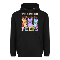 Black Easter Day Teacher of the sweetest peeps Heavyweight Hoodie - OliviaCreatesArt