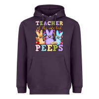 Plum Easter Day Teacher of the sweetest peeps Heavyweight Hoodie - OliviaCreatesArt