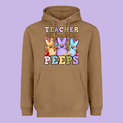 Easter Day Teacher Of The Sweetest Peeps Heavyweight Hoodie Designed By Oliviacreatesart
