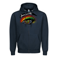 Navy juneteenth eyelash cowgirl Zipper Hoodie - CowGirlArtShop