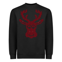 Black Christmas Deer Ugly Heavyweight Sweatshirt - Bettercallsaul