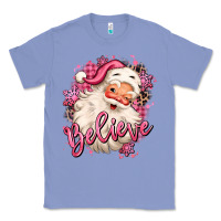Colony Blue believe pink christmas santa claus Classic Tee - MaliasSmallBusiness