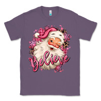 Lavender believe pink christmas santa claus Classic Tee - MaliasSmallBusiness