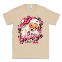Mushroom believe pink christmas santa claus Classic Tee - MaliasSmallBusiness