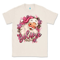 Natural believe pink christmas santa claus Classic Tee - MaliasSmallBusiness