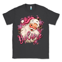 Smoke believe pink christmas santa claus Classic Tee - MaliasSmallBusiness