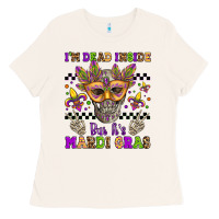 Bone i'm dead inside but it's mardi gras Ladies Tee - Jasminsmagicworld