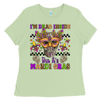 Matcha i'm dead inside but it's mardi gras Ladies Tee - Jasminsmagicworld