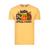 Vintage Mustard with god all things are possible Vintage Tee - MaliasSmallBusiness