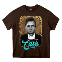 Chocolate Brown johnny cash Heavy Core Tee - AdoDesignShop