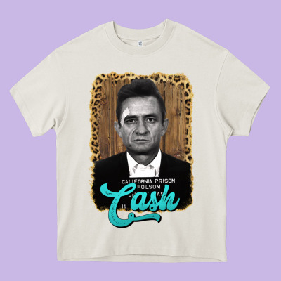 Johnny Cash Heavy Core Tee Designed By Adodesignshop