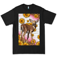Black Western Cute Baby Deer Fawn Premium Tee - LillyAllenDesigns