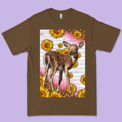 Western Cute Baby Deer Fawn Premium Tee Designed By Lillyallendesigns