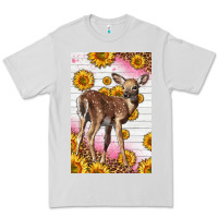 Dove Grey Western Cute Baby Deer Fawn Premium Tee - LillyAllenDesigns