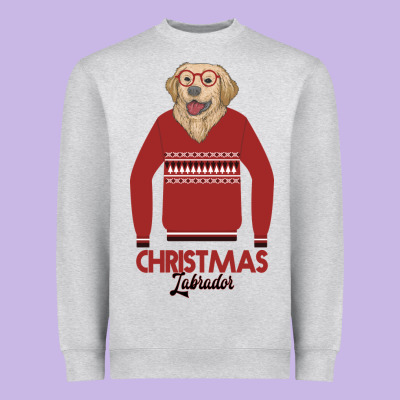 Christmas Labrador Heavyweight Sweatshirt Designed By Bettercallsaul
