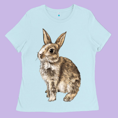 Rabbit Ladies Tee Designed By Lillyallendesigns