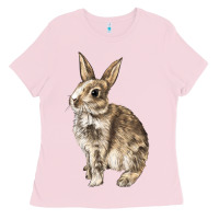 Bubblegum Pink Rabbit Ladies Tee - LillyAllenDesigns