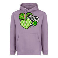 Lavender St. Patrick's Day cowhide hearts Heavyweight Hoodie - OliviaCreatesArt
