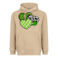 Mushroom St. Patrick's Day cowhide hearts Heavyweight Hoodie - OliviaCreatesArt