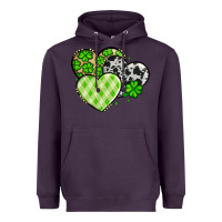 Plum St. Patrick's Day cowhide hearts Heavyweight Hoodie - OliviaCreatesArt
