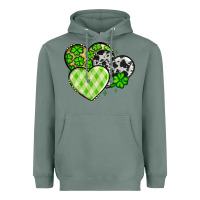 Sage St. Patrick's Day cowhide hearts Heavyweight Hoodie - OliviaCreatesArt