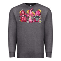 Charcoal Heather breast cancer gnomes Premium Sweatshirt - FaDigitalArtStudio