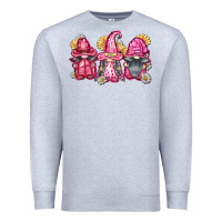 Heather Grey breast cancer gnomes Premium Sweatshirt - FaDigitalArtStudio