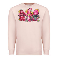 Pale Pink breast cancer gnomes Premium Sweatshirt - FaDigitalArtStudio