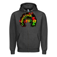 Charcoal Heather juneteenth mom Zipper Hoodie - CowGirlArtShop