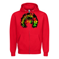 Red juneteenth mom Zipper Hoodie - CowGirlArtShop