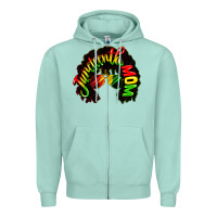 Seafoam juneteenth mom Zipper Hoodie - CowGirlArtShop