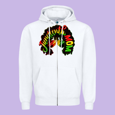Juneteenth Mom Zipper Hoodie Designed By Cowgirlartshop