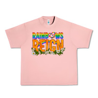 Salmon LGBTQ+ Rainbows Reign Urban Heavy Tee - BundleAndBundleShop
