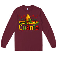 Burgundy Cuanto my fourth mexican birthday Long Sleeve Tee - Jasminsmagicworld